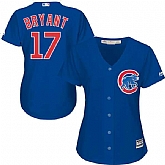 Women Chicago Cubs #17 Kris Bryant Blue New Cool Base Stitched Jersey JiaSu,baseball caps,new era cap wholesale,wholesale hats